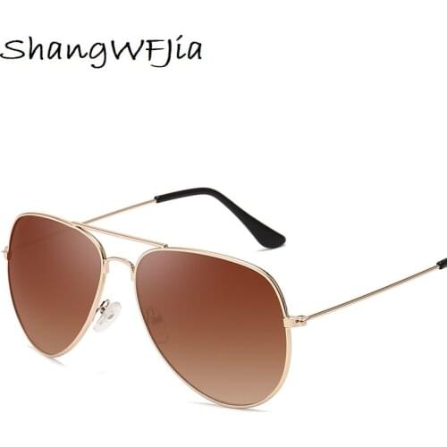 Red Bean Pilot Aviation Sunglasses MenShades Retro Classic Silver Sun Glasses Female Male Luxury Brand Designer Lunette