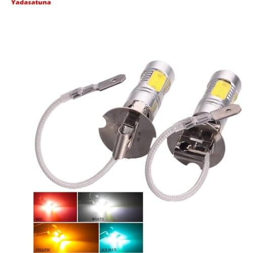 2x Constant Current High quality H3 LED 7.5W PK22S Car fog light, daytime running light Headlight DC12V Red Yellow White Iceblue