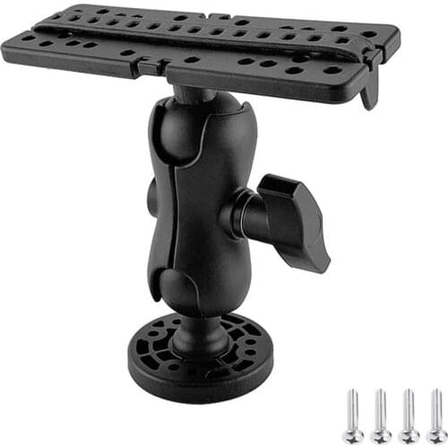 Universal Kayak Holder Fish Finder Mount Boat Rotating Bracket Kayaking Supporter Holder Screw Holes (Excluding Finder)