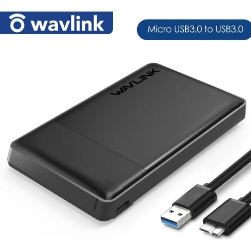 Wavlink SATA USB 3.0 Hard Drive Enclosure UASP External Case for 7mm 9.5mm 2.5” Inch SATA/HDD/SSD With USB Cable &Screwdriver