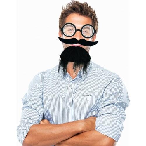 1 Set Costume Party Halloween Fake Mustache Moustache Funny Fake Beard Whisker Glasses For Kids Adult Halloween Party Decoration