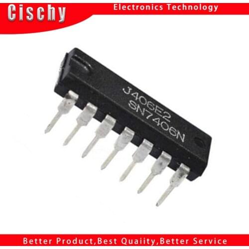 1PCS SN7406N DM7406N HD7406P SN7406 7406P 7406N 7406 Brand new original authentic Inline DIP14