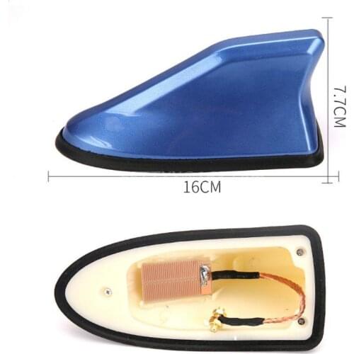 New 1 Pc Universal FM Signal Amplifier Car Radio Aerials Shark Fin Antenna Car Roof Decoration Auto Side Replacement 6 Colors