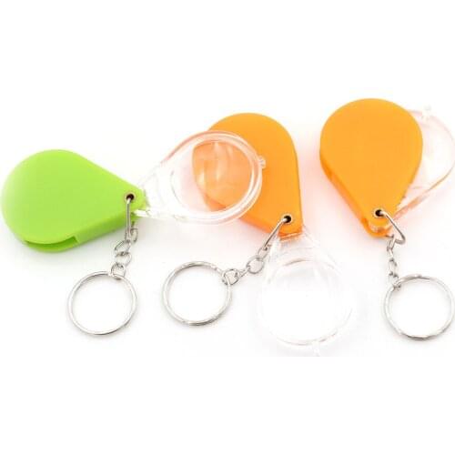 1Pc Magnifying Glass Handheld Magnifier 10X Keychain Jewelry Reading Tool