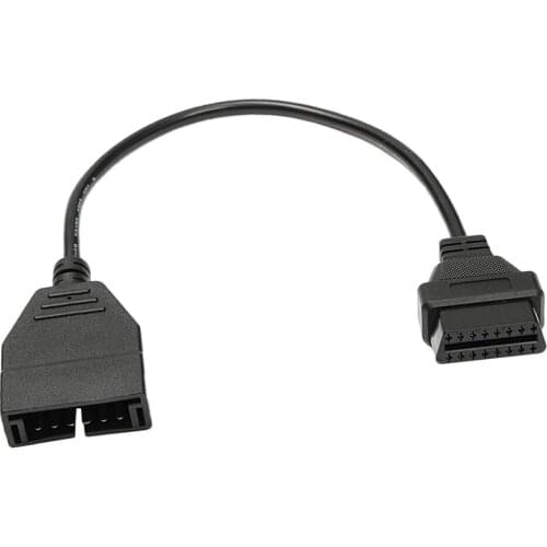 12 Pin OBD1 to 16 Pin OBD2 Adapter Cable for GM Car Diagnostic Scanner