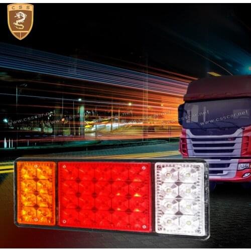 2pcs 36 LED Car Pickup Truck Trailer Rear Tail Light Reverse Lamp Turn Indicator Red with Yellow Color