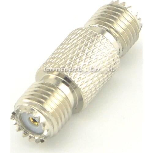 50 pieces/lot) Nickel Plated Mini UHF Female to Mini UHF Female Straight Connector RF Coax Adapter