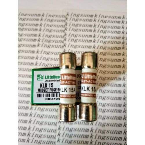 Free shipping 10pcs KLK 15 fuse 10X38 15A Littelfuse 600VAC