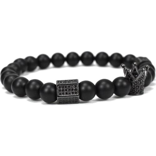 Dumbbell Leopard Tiger Eye Lion Head Bracelet Owl Buddha Hematite skull bead Bracelets Bangle Natural Stone Bracelet Jewelry Men