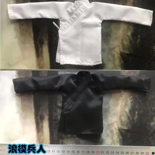 1/6 Ming Dynasty Black/White Clothes Ancient Guard Solider Clothing Fit 12'' Action Figure Body