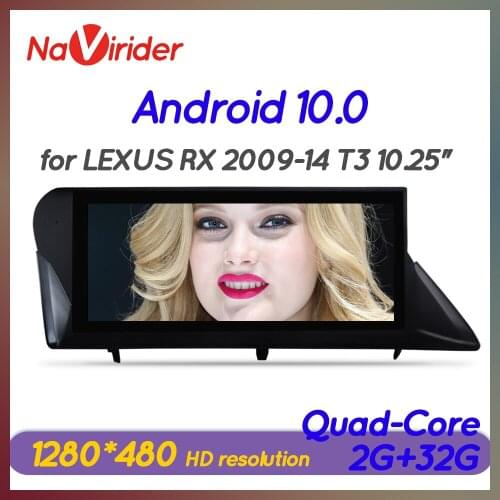Quad Core Android 10 Car Multimedia Stereo Player For LEXUS RX RX270 RX350 2009 - 2015 GPS Navigation Headunit Media With Mouse