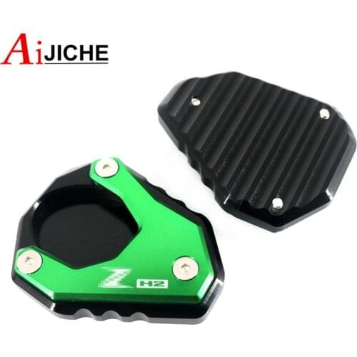 For KAWASAKI ZH2 Z H2 ZH 2 2019 2020 2021 Motorcycle CNC Kickstand Foot Side Stand Extension Pad Support Plate Enlarge