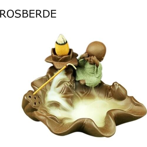 Dropship Ceramic backflow incense burner sandalwood incensory small buddha home decor buddhism gift decoration incense base