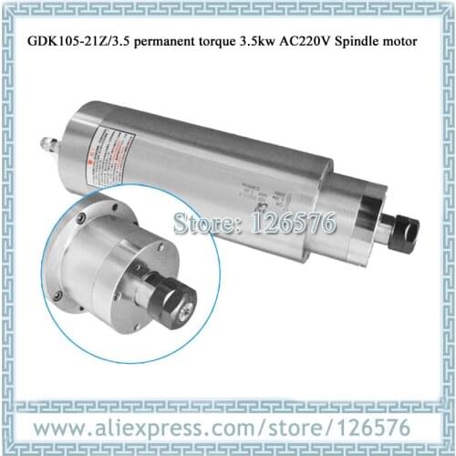 3.5Kw AC220V Spindle Motor ER20 21000RPM Water cooled GDK105-21Z/3.5 4 bearing