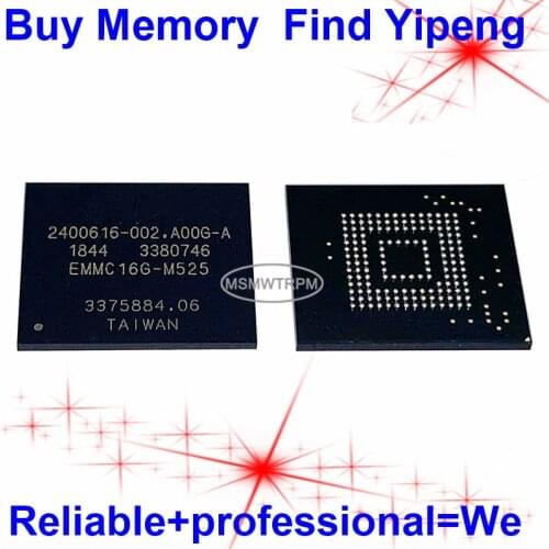 EMMC16G-M525 BGA153Ball EMMC 16GB Mobilephone Memory New original and Second-hand Soldered Balls Tested OK