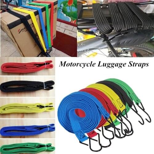 Metal Hook Elastic 1.8m Bicycle MTB Bike Motorcycle Nylon Flexible Thicken Luggage Rope Elastic Cord Strap Accessories