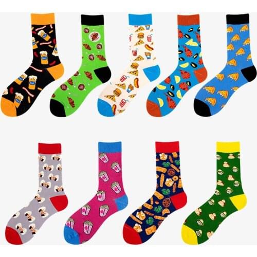 New mens tube cotton socks food vegetable sushi pizza men and women couple cotton socks manufacturers