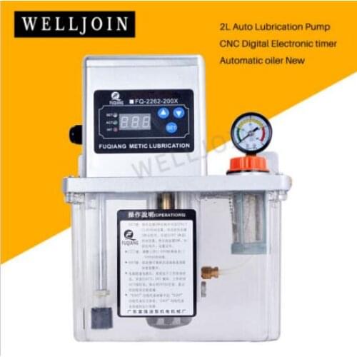 2L 220V Auto Lubrication Pump CNC Digital Electronic timer LCD Automatic oiler