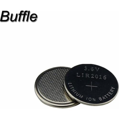 2pcs Original Li-Ion Rechargeable Button Cell LIR2016 Recharged 500 Times Instead of Car Keys CR2016 Battery 3.6V Batteries