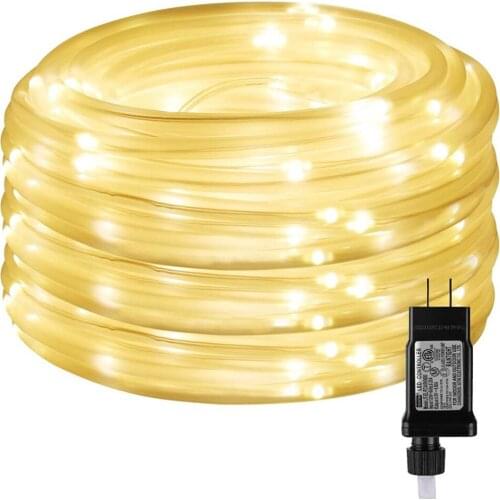 Low Voltage LED Rope Lights 8 Modes LED Waterproof Rainbow Tube Rope Led Strip Outdoor Christmas Holiday Decoration String Light