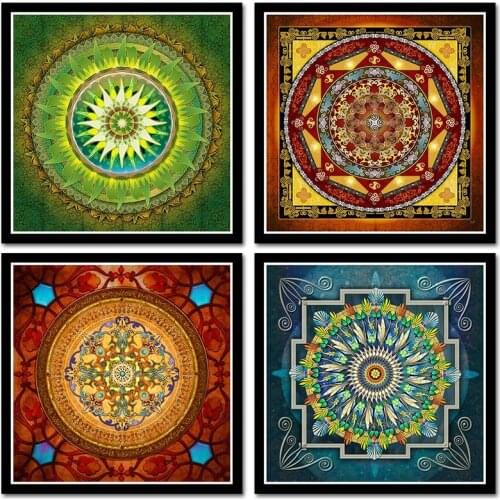 Tibetan Thangka Mandala Paintings Modern Buddha Art Wall Picture Home Decor Culture Spiritual Canvas Painting Religion Unframed