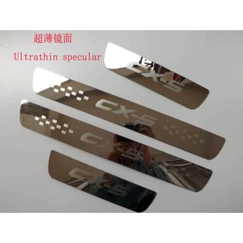 Ultra-thin Scuff Plate/Door SillInside Door Sill Scuff Plate Welcome Pedal For Mazda CX-5 CX5 CX 5 2013-2016 Car Styling