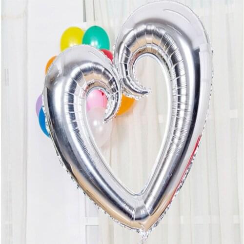 Hook heart aluminum film balloon wedding layout wedding room wedding party decoration love balloons can be wholesale