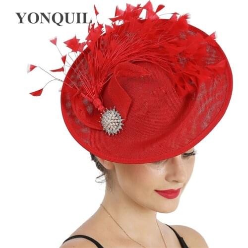 Ladies Women Party Dinner Fascinator Hat Hairpin Bride Wedding Mesh Headpiece Cocktail Race Hair Accessories Party Millinery Cap