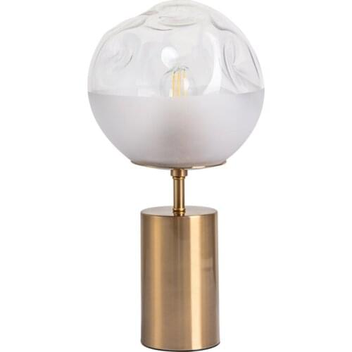 Gold Iron Glass E27 LED Bed Side Table Lamp for Modern Bedroom Living Room Night Bedside art Decorative