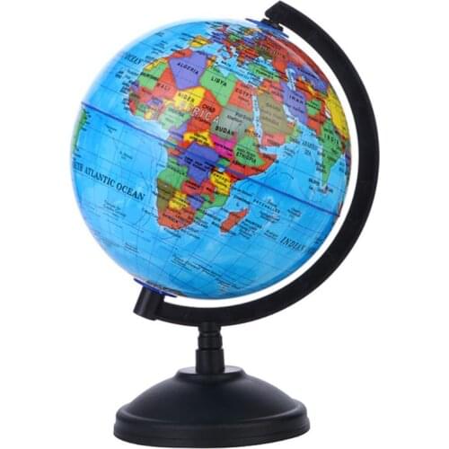 1Pc 5.57in English Globe with Stand 360 Degree Rotation Geography Teaching Globe Adults Children Discovery World Ball
