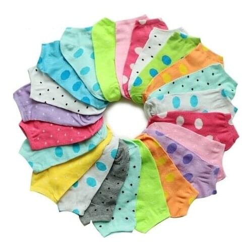 12 PCs Lady Booties Socks Colorful Cotton Sports Socks