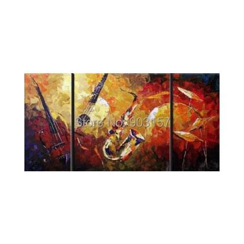 3pcs Hand Painted Oil Painting Modern Canvas Art Wall Decor-Abstract Oil Painting Wall Art-Joni Jazz