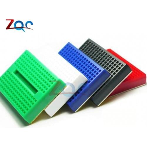 5pcs SYB-170 Mini Solderless Prototype Breadboard 170 Tie-points for Arduino UNO ATMEGA PIC Black Green White Blue Red Yellow