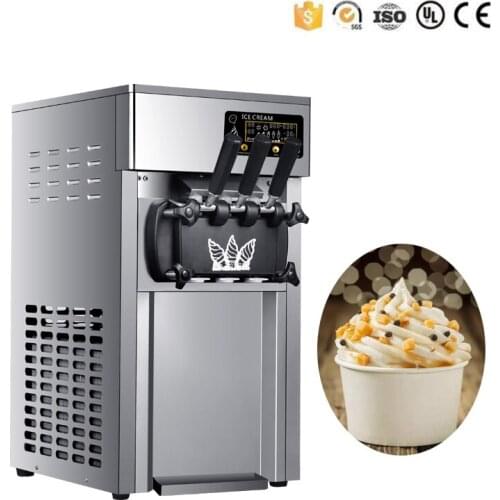 Soft Ice Cream Machine Commercial Desktop 220V 110V Sweetener Ice Cream Maker 1200W