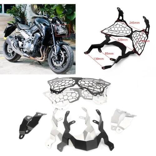 CNC Motorcycle Headlight Headlamp Grille Grill Guard Cover Protector for KAWASAKI Z900 Z 900 2017-2018