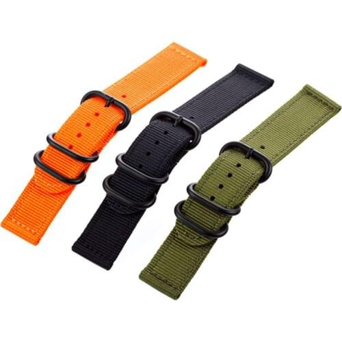 EACHE Two Part ZULU Nylon Woven Fabric Watch Band 20mm 22mm 24mm