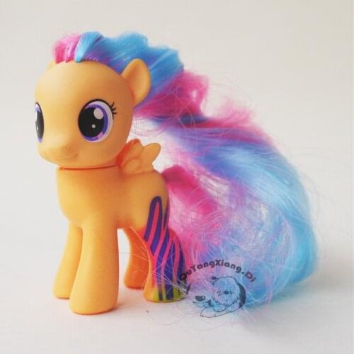 P6-05 Action Figures 6.5cm Little Cute Horse Model Doll Color calf Scootaloo Anime Toys for Children