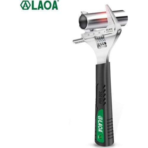 LAOA Monkey Wrench Multifunctional Large Opening Dual-Use Twist Screws Small Mini Adjustable Pipe Spanner Hand Tools