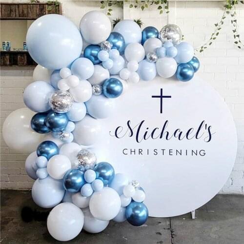 1st One Year Boy Birthday Balloon Garland Arch Baby Shower Baloons Blue Birthday Party Decorations Kids Foil Globos Balon Decor