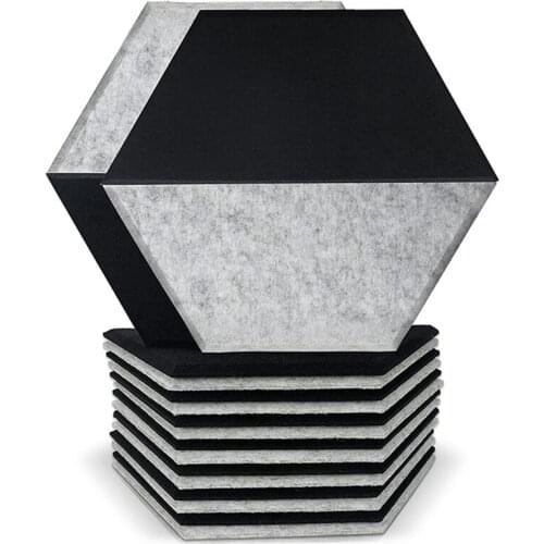 Hot AD-16Pcs Acoustic Foam Panels With Beveled Edge Sound Insulation Panels,Semi-Hexagonal Acoustic Panels,For Studios,Home,Etc