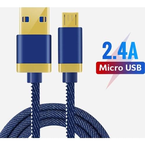 Micro USB Charging Cable For Xiaomi Redmi Note 5 Universal Mobile Phone 2.4A Fast Charging Micro USB Cable For Huawei Honor 8X