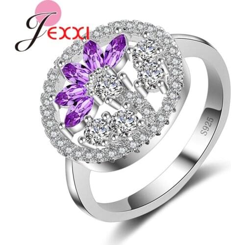 Plant On You Finger Ring Colorful Rhinestone 925 Sterling Silver Rings For Women Created Natrual Jewelry