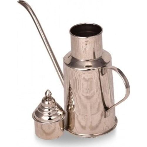 Handmade Pure Copper Olive Oil Dispenser Copper Oil Decanter Handcrafted Pitcher Jug Nickel Polished Surface Decorative Copper