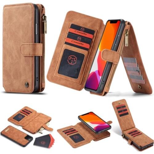 Multi-Function Retro Wallet ID Card Pocket Case Cover PU Leather Stand for Apple iPhone 6 6S 7 8 Plus X XS Max XR 11 12 Pro max