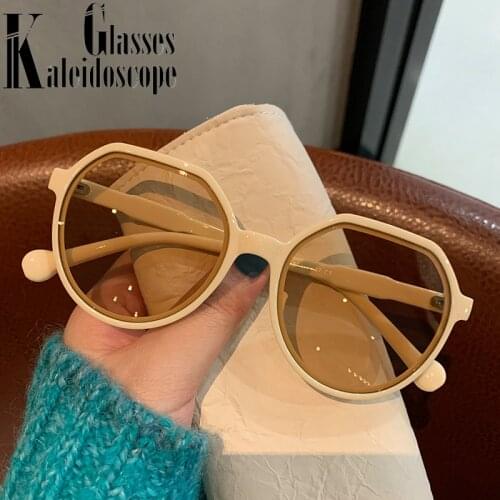 Fashion 2021 Polygon Cat Eye Sunglasses Women Men Vintage Irregular Sun Glasses Colored Eyeglasses Outdoor Eyewear UV400 Green