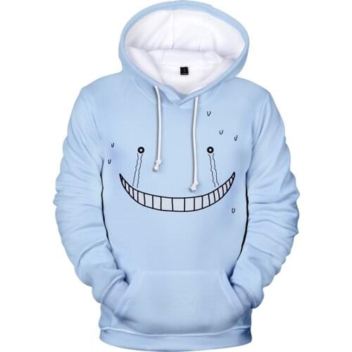 Fashion Design Anime Assassination Classroom 3D Hoodies Cool Cosplay Sweatshirt Boys/girls Harajuku Pullover Kids Smile Clothing