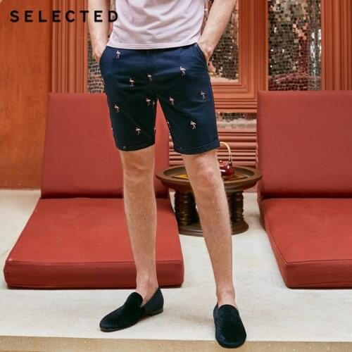 SELECTED Mens Animal Embroidery Pattern Shorts S|4192SH544