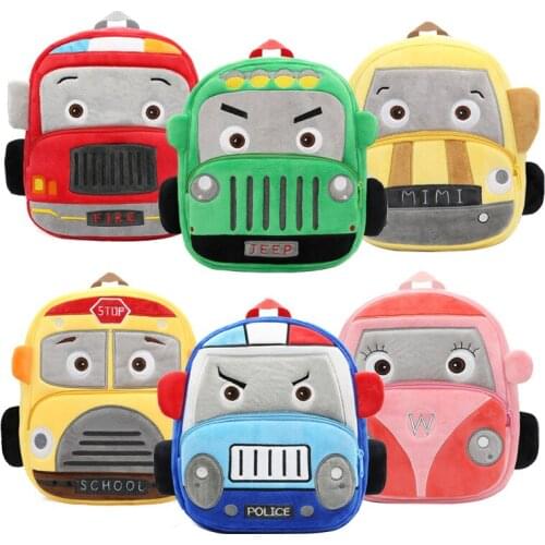 2019 New 3D Cartoon Cars Kids School Bag A4 Book Size Capacity for 2-6 Years Old Toddler Children School Backpack Cute Kids Bags