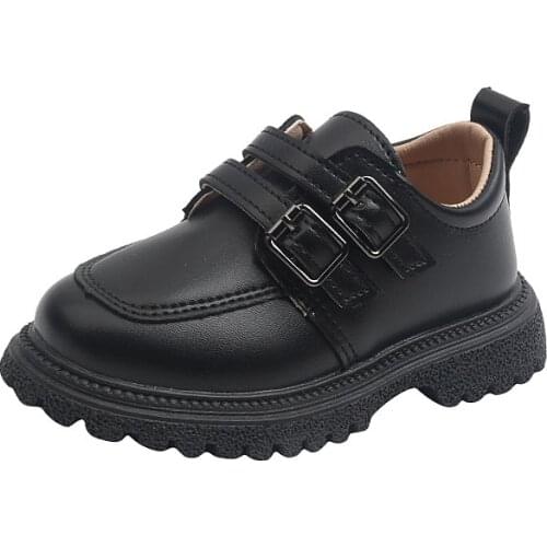 2021 New Childrens Shoes Kids Leather Shoes Boys and Girls Toddler Shoes Casual Flats Hot Back To School Shoes All-match Chic