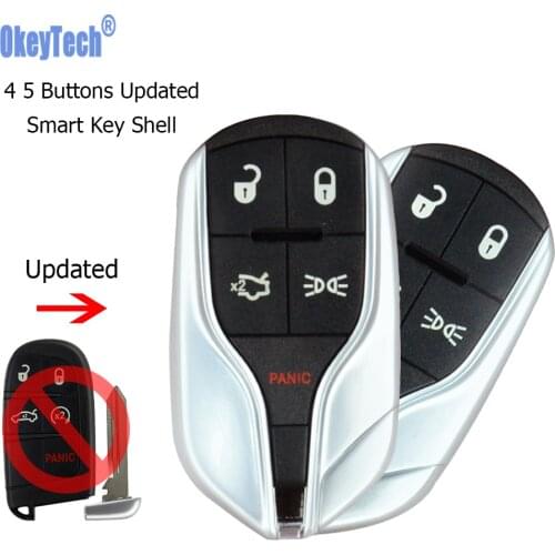OkeyTech Update Smart Remote Car Key Shell For Chrysler 300 Jeep Dodge Challenger Charger Dart Durango 4 5 Buttons Case Cover